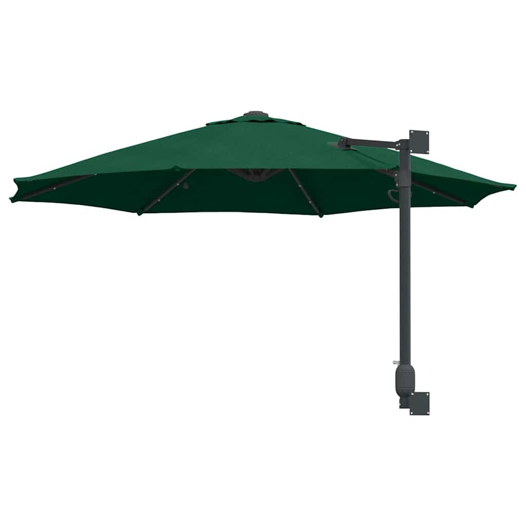Vrtni suncobran Zelena 248 x 248 x 148 cm Poliester i čelik