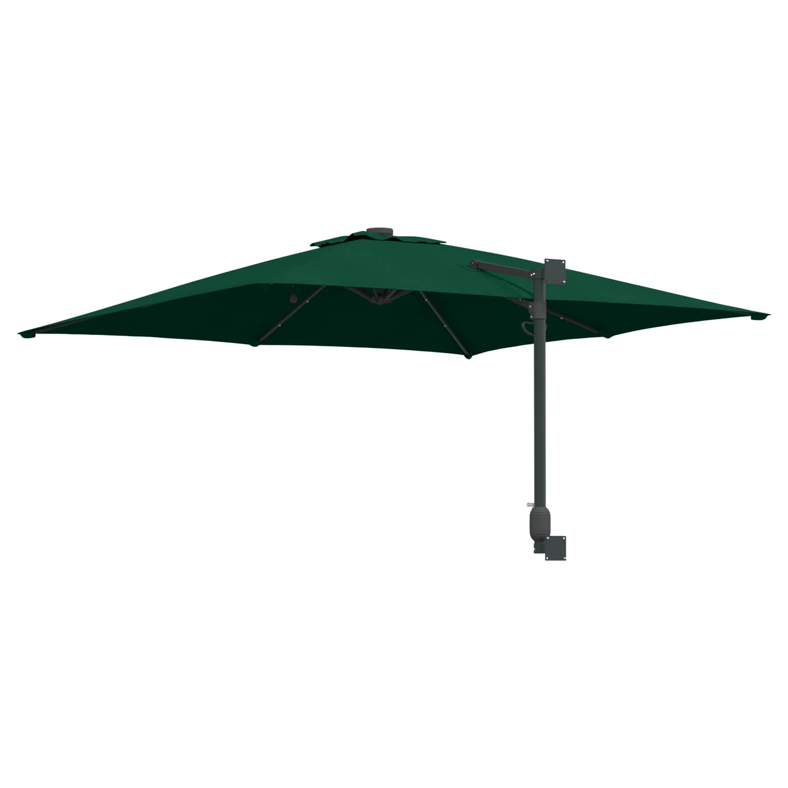 Vrtni suncobran Zelena 248,5 x 247,5 x 160 cm Poliester i čelik