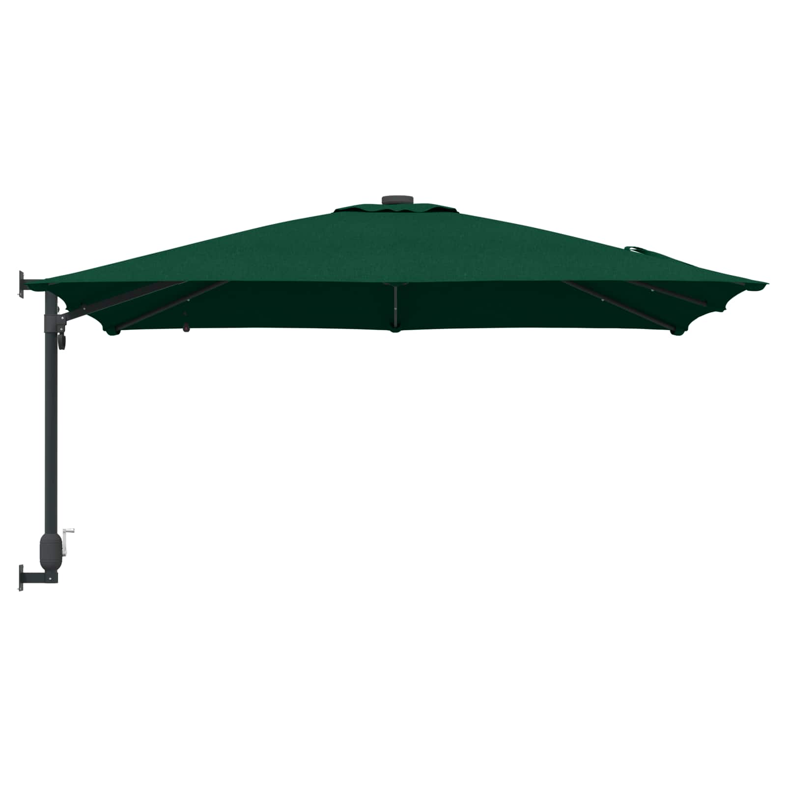 Vrtni suncobran Zelena 248,5 x 247,5 x 160 cm Poliester i čelik