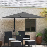 Vrtni suncobran S LED lampica Antracit 248,5 x 247,5 x 160 cm