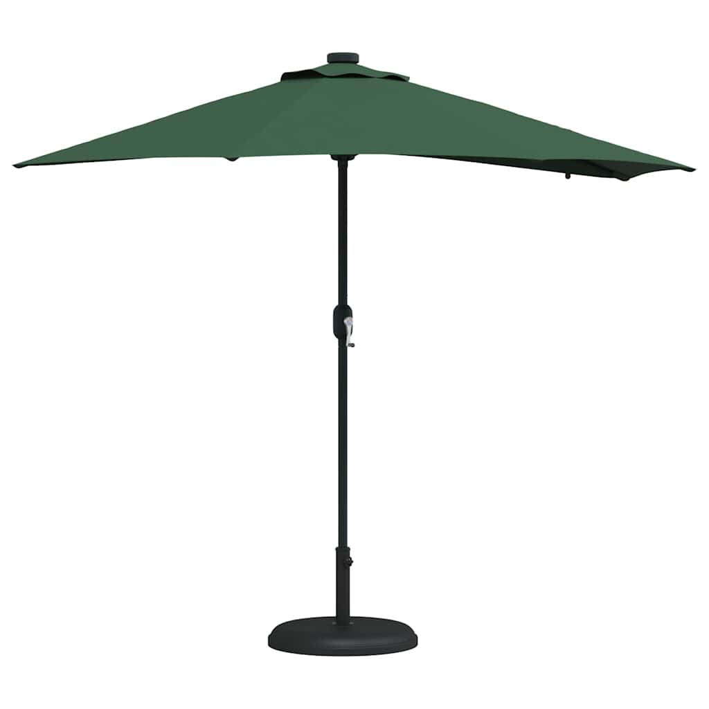 Vrtni suncobran Zelena 294 x 150 x 223 cm Poliester i čelik