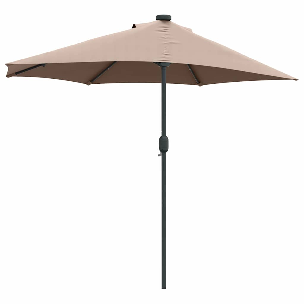 Vrtni suncobran Sivo-smeđa 294 x 150 x 223 cm Poliester i čelik