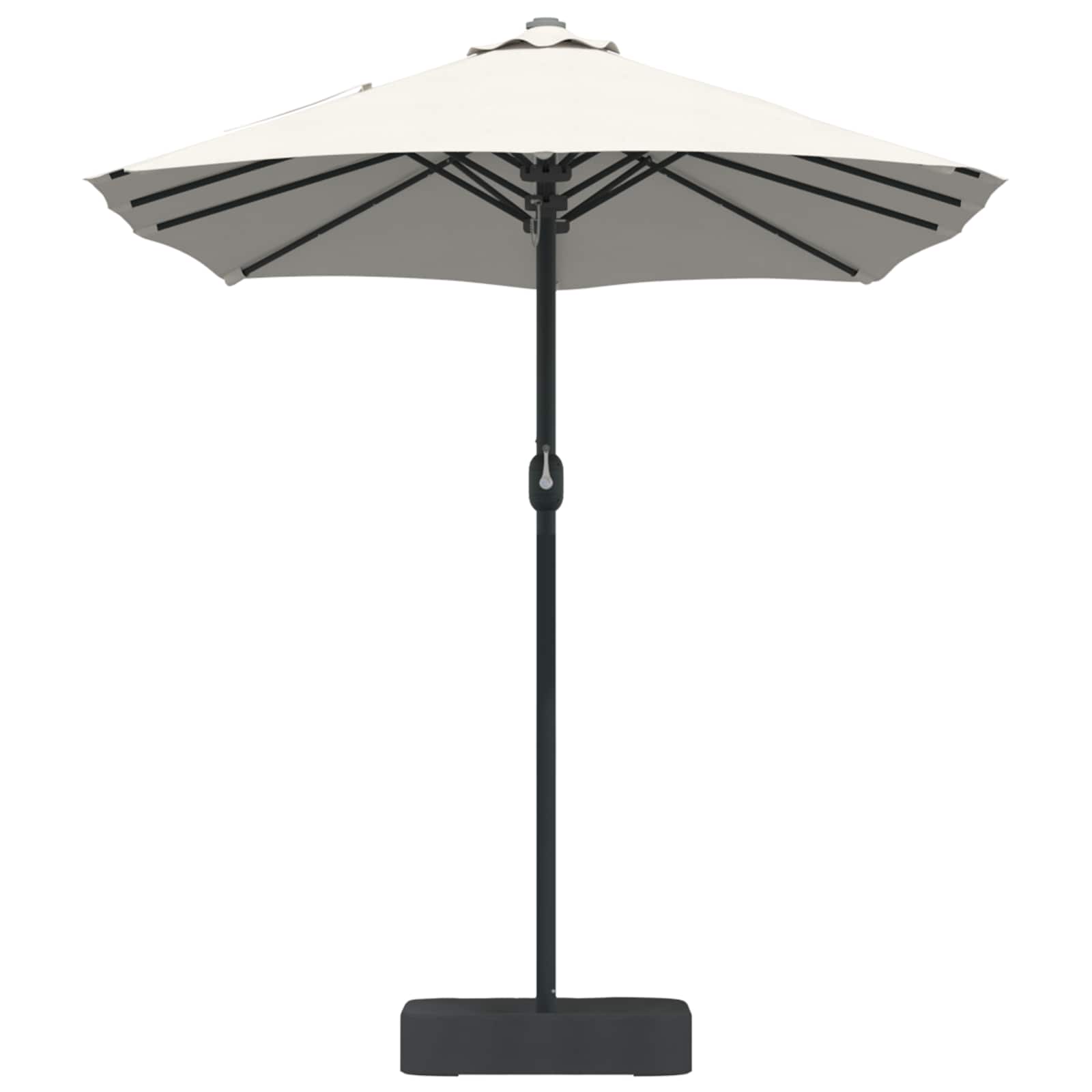 Vrtni suncobran Pijesak i antracit 385 x 209 x 244 cm Poliester