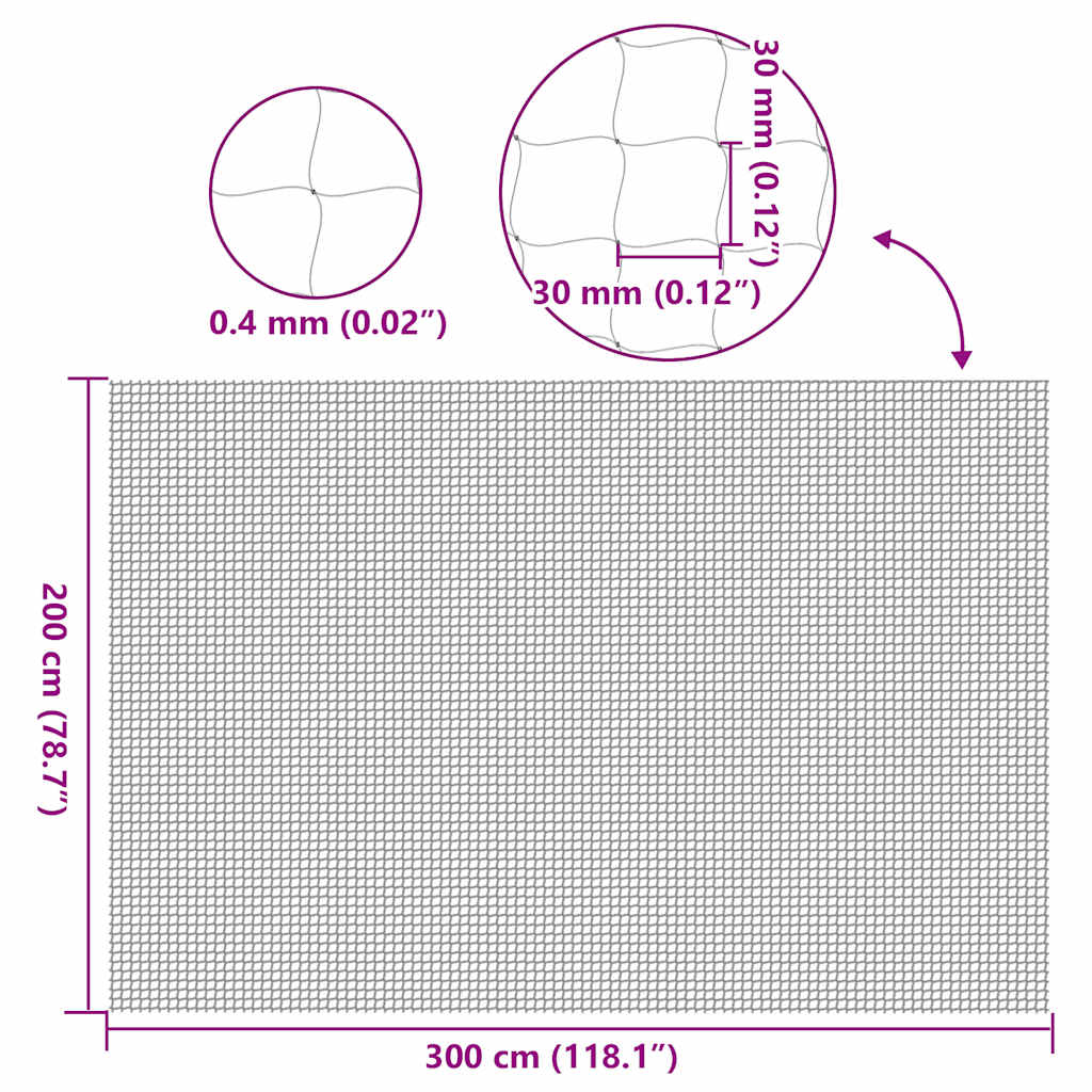 Mreža za mačke prozirna 3x2 m najlon