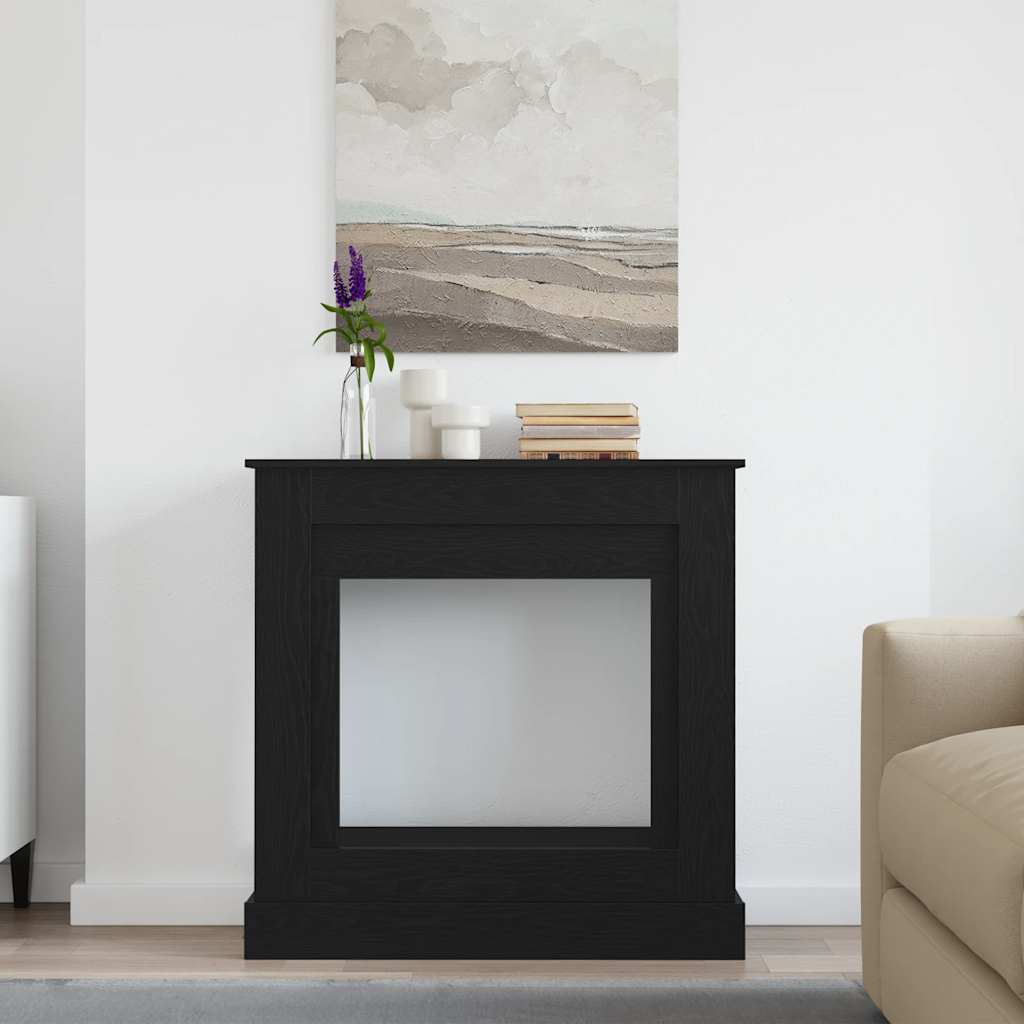 Okvir kamina crni hrast 90x30x90 cm izrađeno drvo