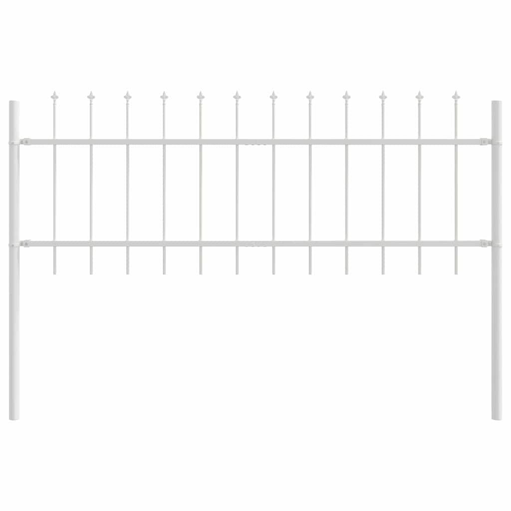 Vrtna Ograda 3 pcs Bijelo 5,1 x 0,6 m Čelik s prahom