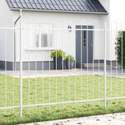 Vrtna Ograda 3 pcs Bijelo 5,1 x 1 m Čelik s prahom