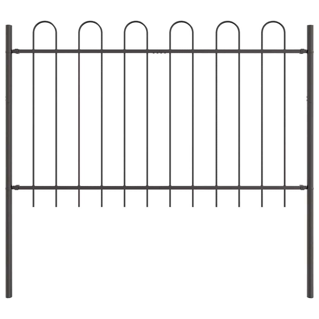 Vrtna Ograda 4 pcs Siva 6,8 x 1 m Čelik s prahom