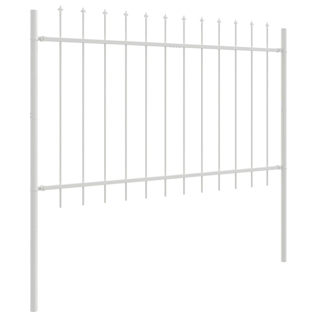 Vrtna Ograda 6 pcs Bijelo 10,2 x 1 m Čelik s prahom