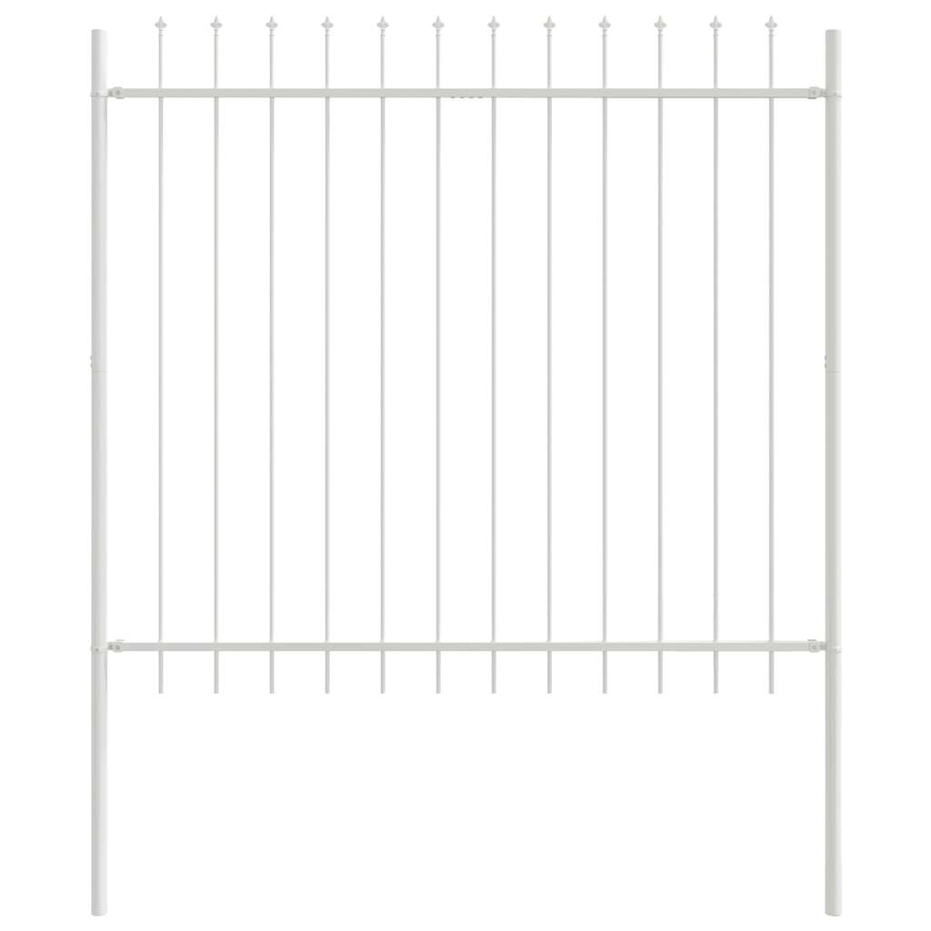 Vrtna Ograda 6 pcs Bijelo 10,2 x 1,5 m Čelik s prahom