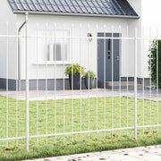 Vrtna Ograda 8 pcs Bijelo 13,6 x 1,5 m Čelik s prahom