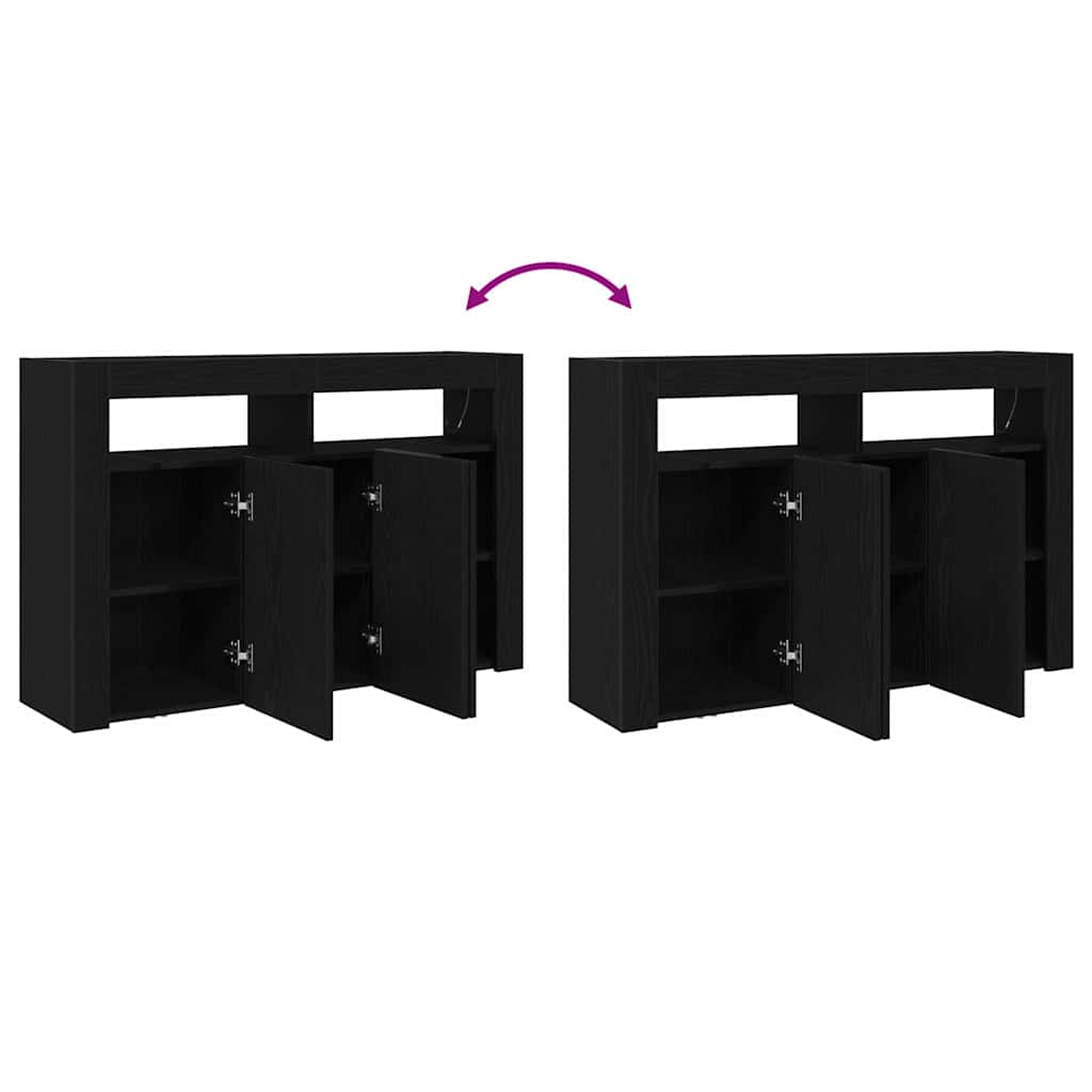 Kreveta Crni hrast 116 x 30 x 75 cm Konstruirano drvo