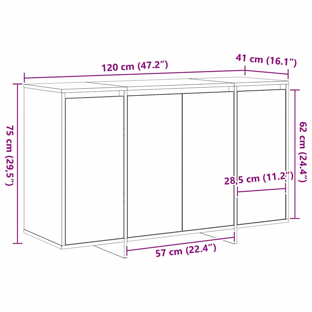 Kreveta Bijelo 120 x 41 x 75 cm Konstruirano drvo