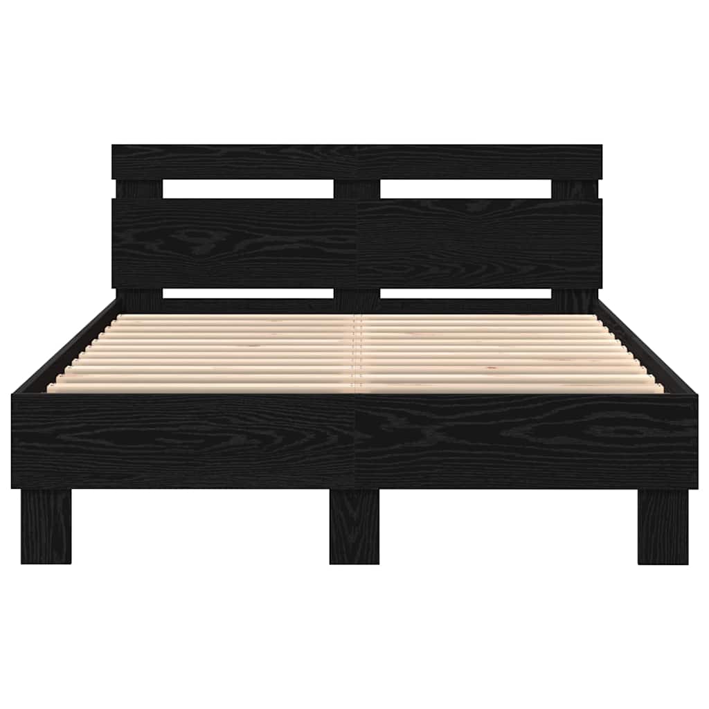 Krevetna konstrukcija Crni hrast 135 x 190 cm Konstruirano drvo