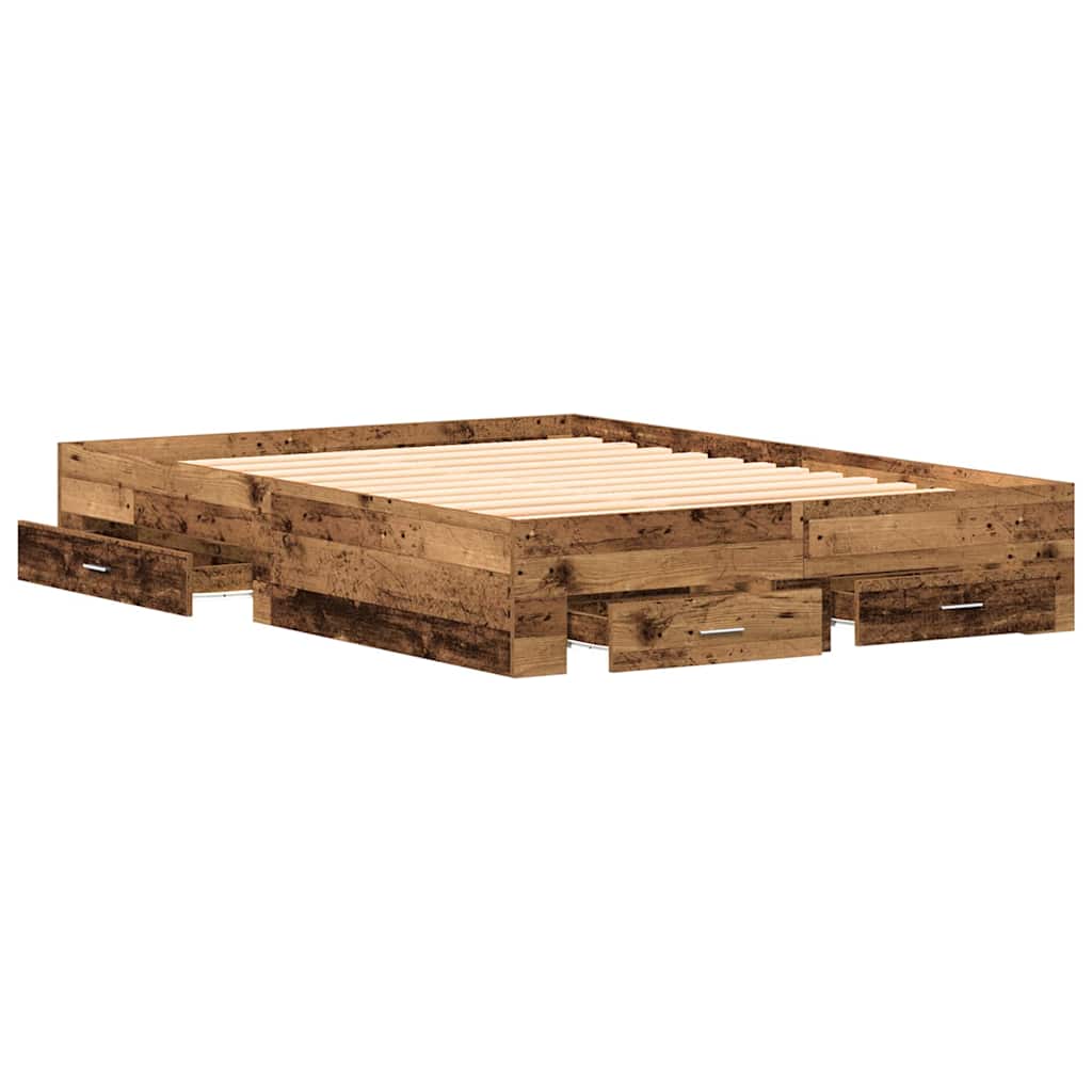 Krevetna konstrukcija Staro drvo 135 x 190 cm Konstruirano drvo