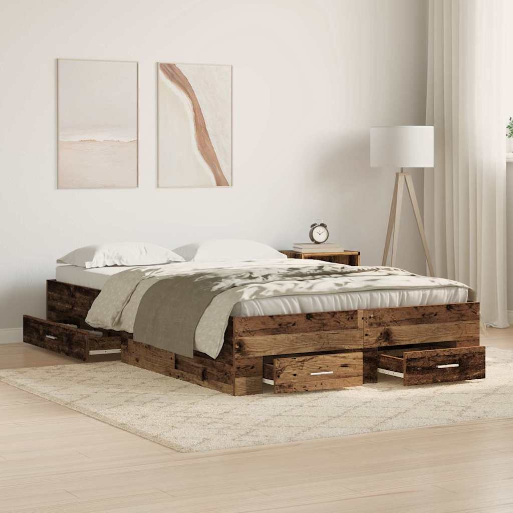 Krevetna konstrukcija Staro drvo 120 x 190 cm Konstruirano drvo
