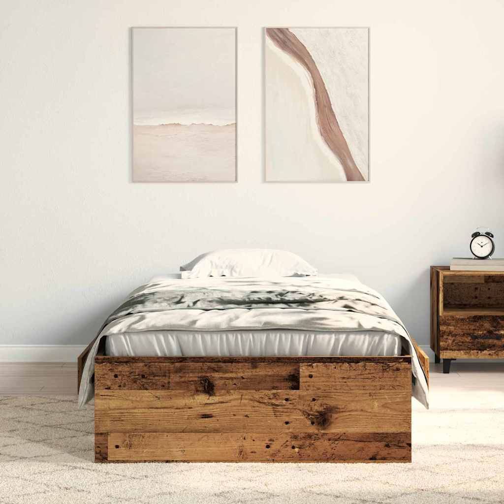 Krevetna konstrukcija Staro drvo 100 x 200 cm Konstruirano drvo