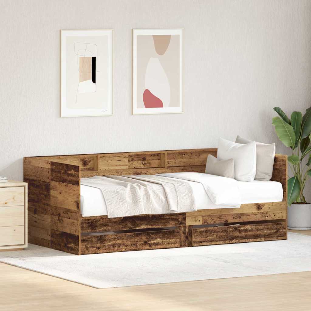 Krevet na dan Staro drvo 100 x 200 cm Konstruirano drvo