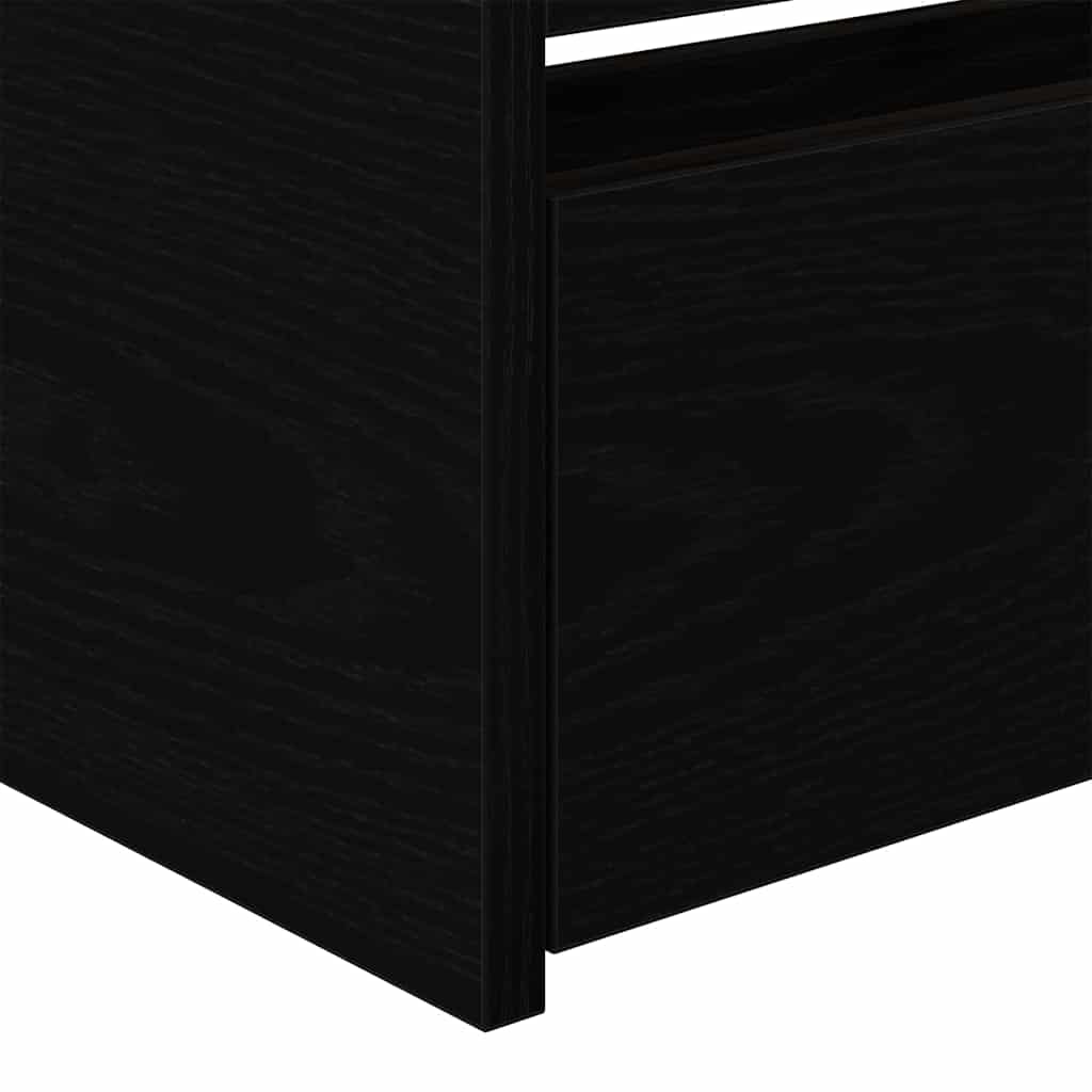 Krevet na dan Crni hrast 90 x 200 cm Konstruirano drvo