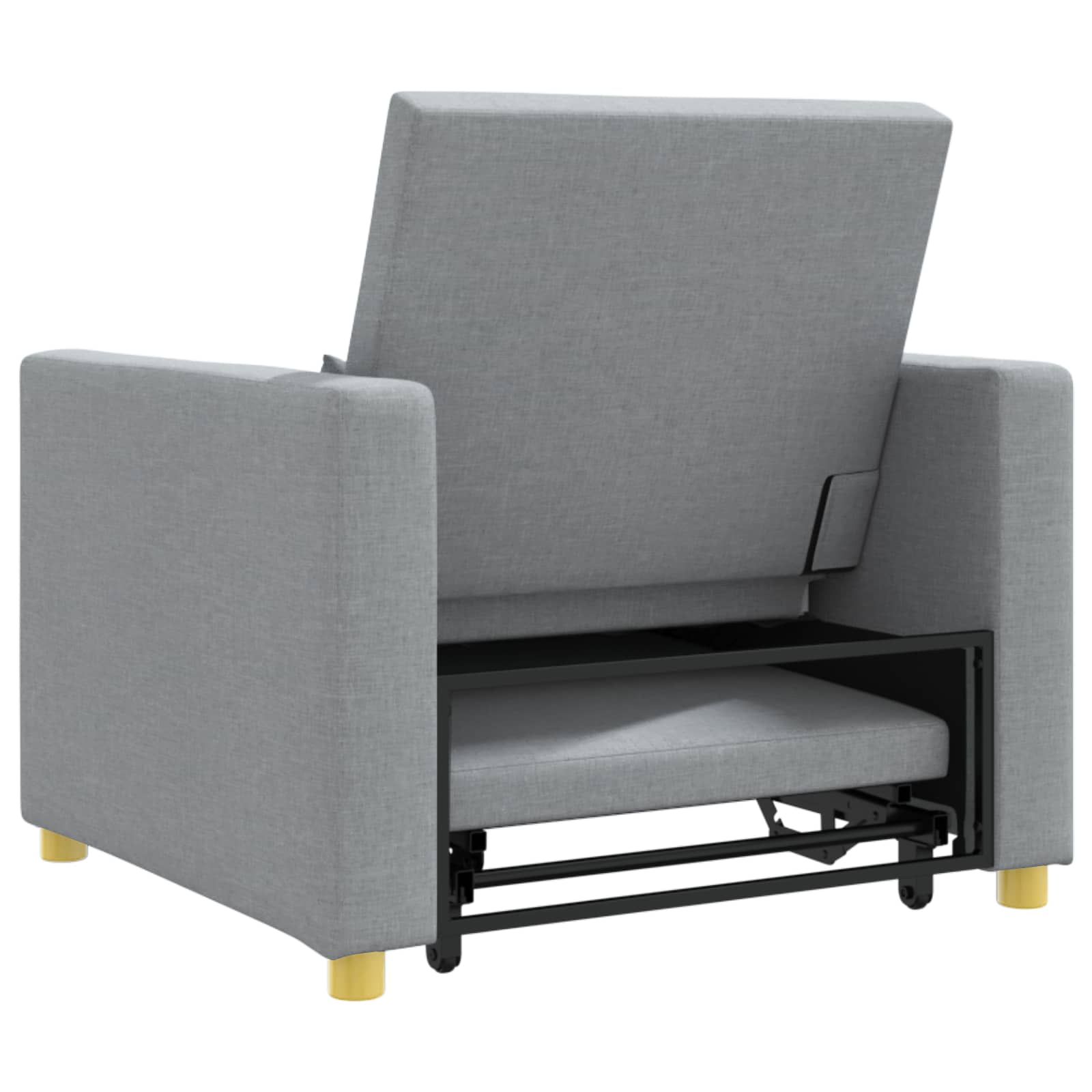 Sofa na razvlačenje Singl Svjetlosiva 90 x 165 x 87 cm tkanina