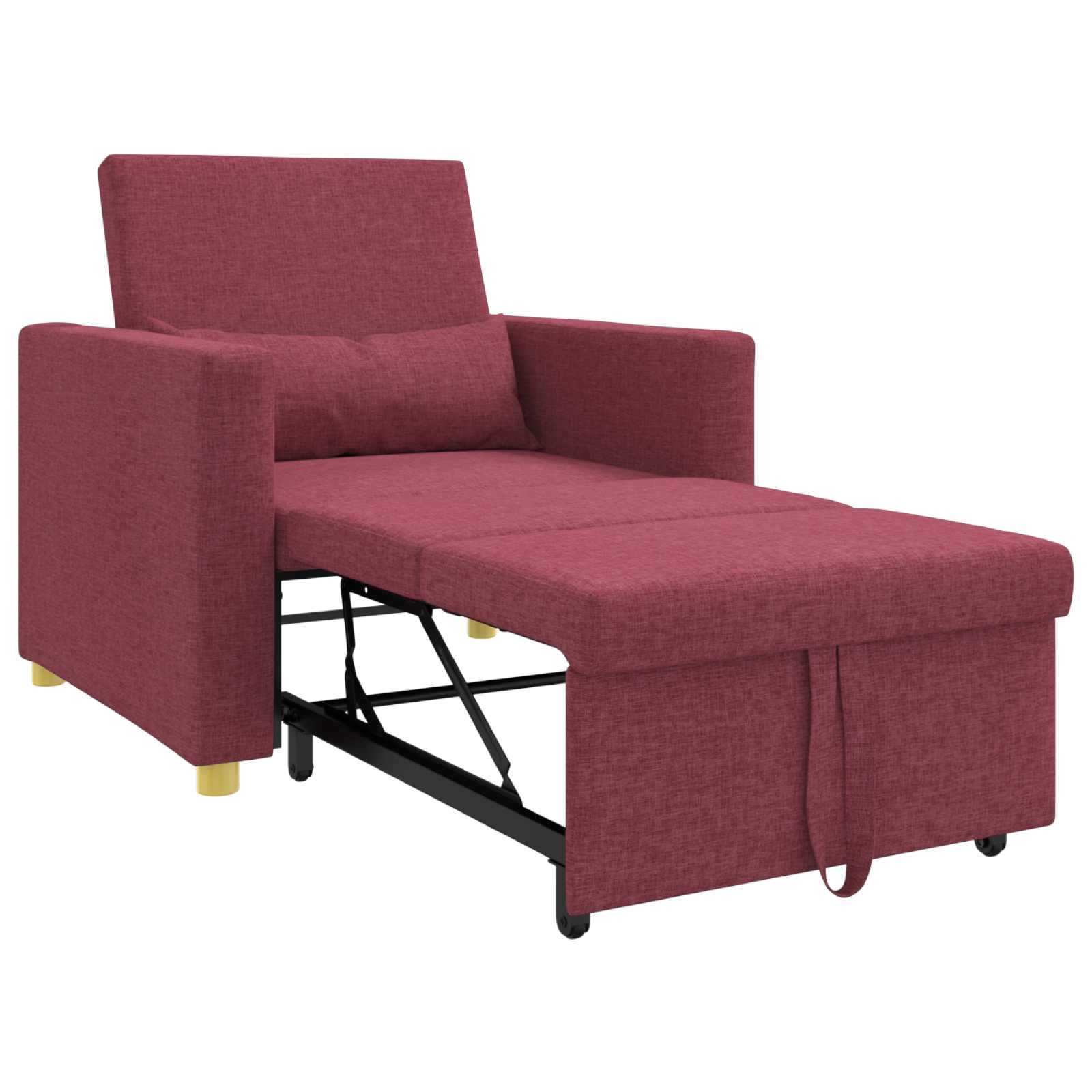 Sofa na razvlačenje Singl boja crnog vina 90 x 165 x 87 cm