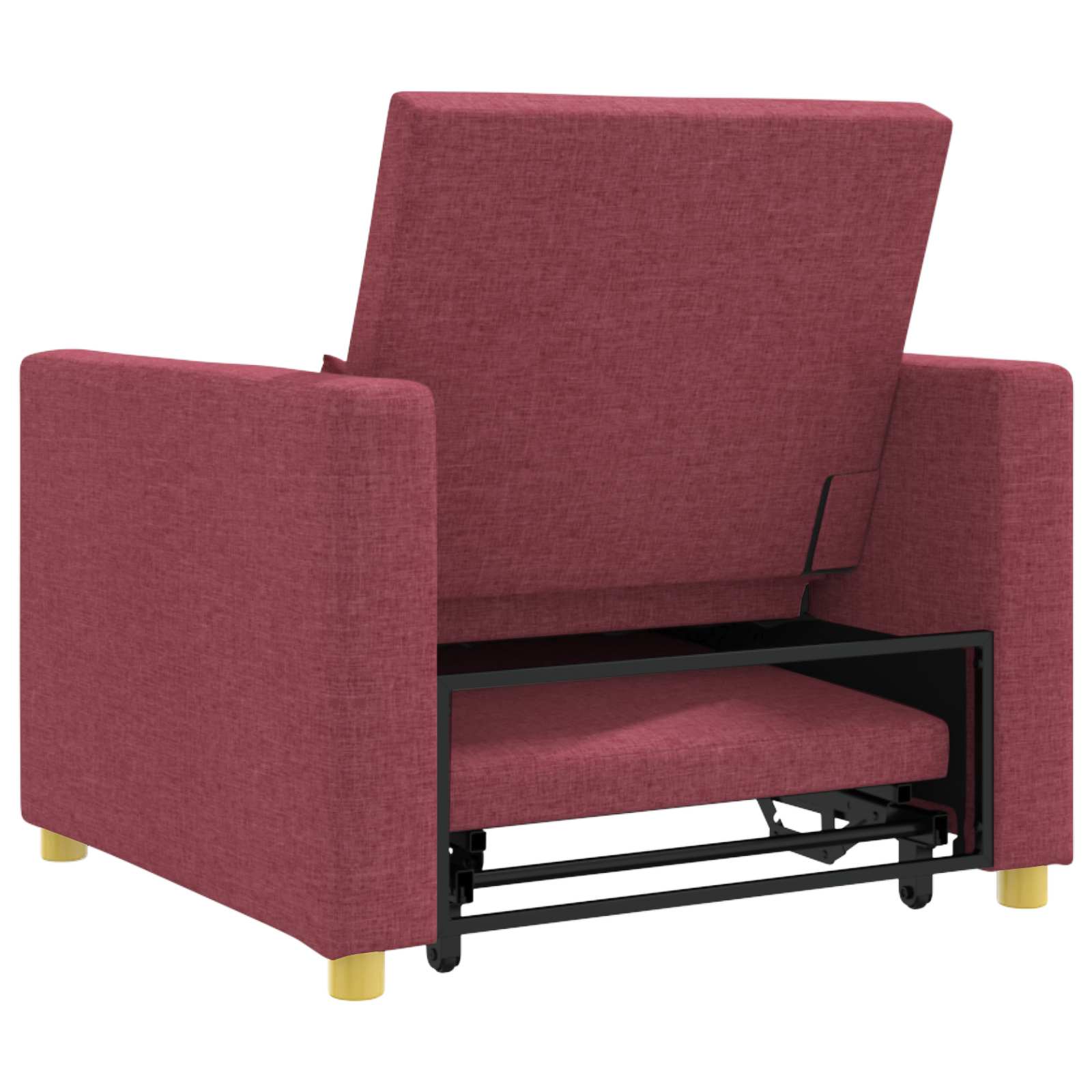 Sofa na razvlačenje Singl boja crnog vina 90 x 165 x 87 cm