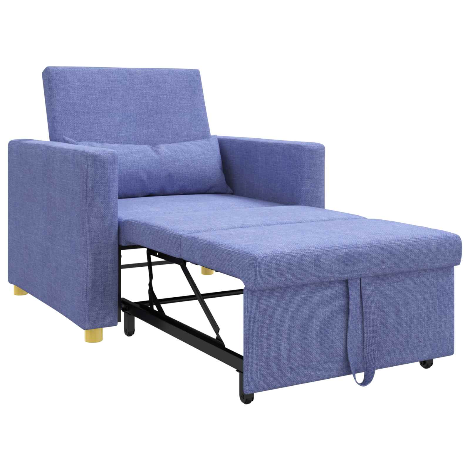 Sofa na razvlačenje Singl Trapere plave boje 90 x 165 x 87 cm
