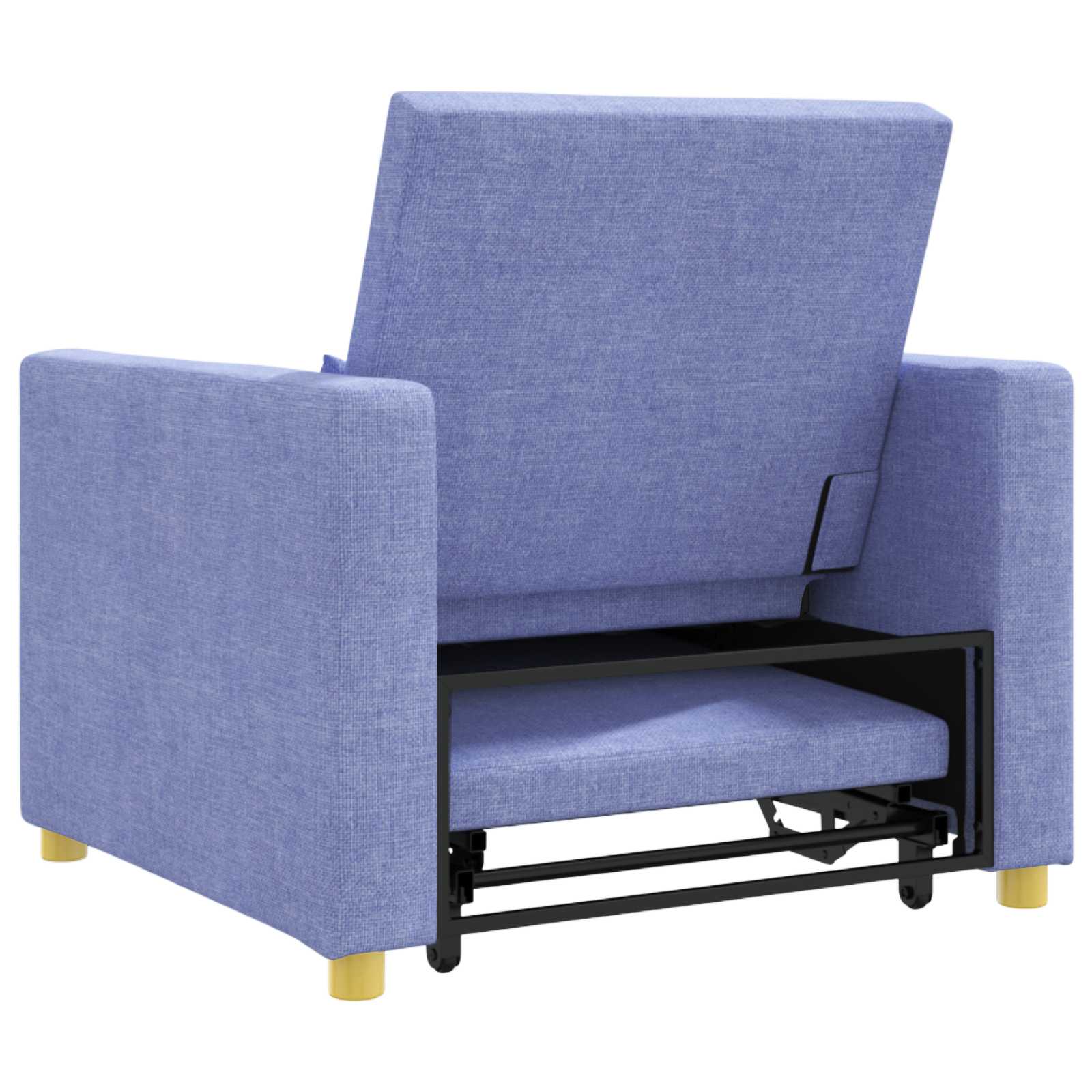 Sofa na razvlačenje Singl Trapere plave boje 90 x 165 x 87 cm