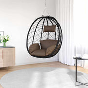 Viseća jaja stolica Boja kafe 91,5 x 54,5 x 107 cm poliratan