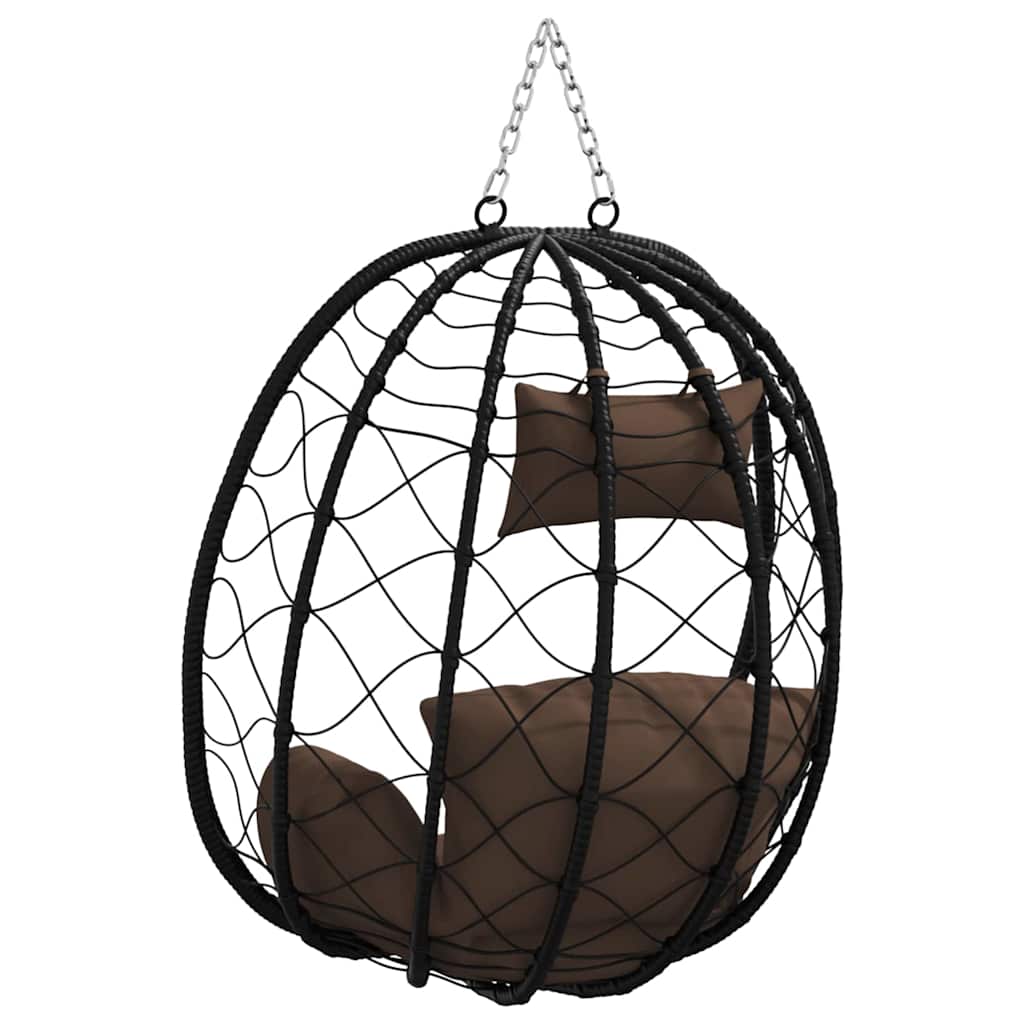 Viseća jaja stolica Boja kafe 91,5 x 54,5 x 107 cm poliratan