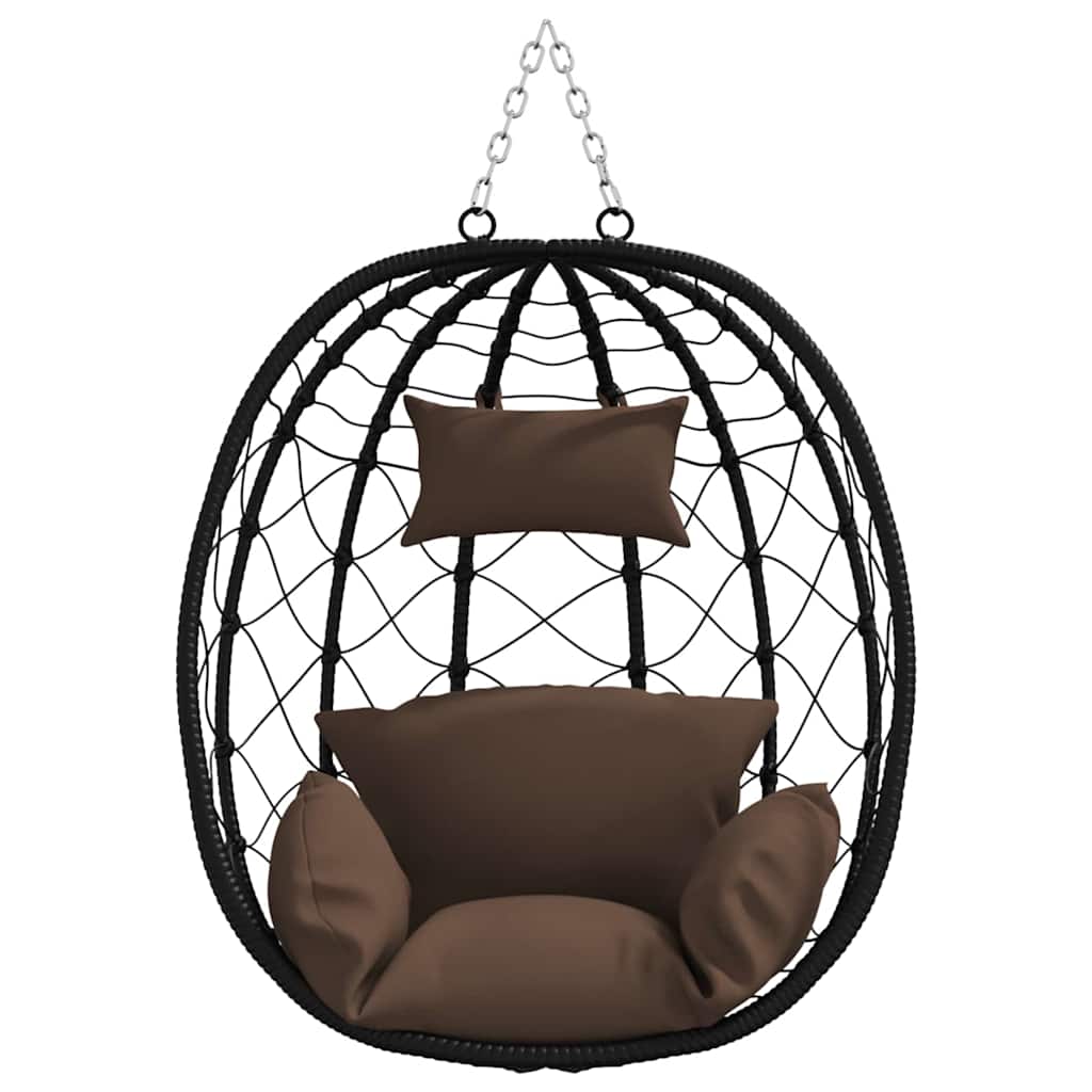 Viseća jaja stolica Boja kafe 91,5 x 54,5 x 107 cm poliratan