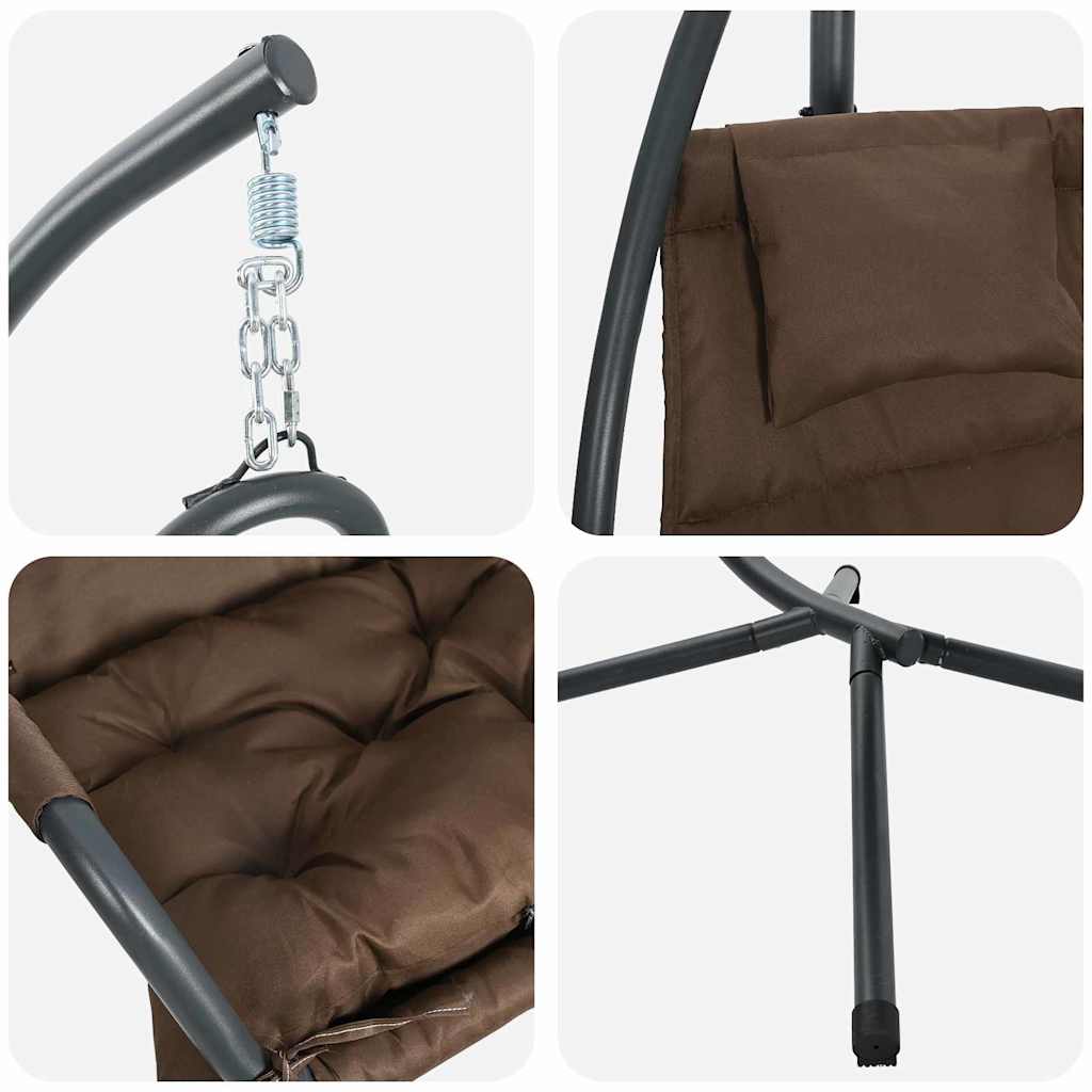 Viseća jaja stolica Boja kafe 94 x 107 x 196,5 cm Čelik