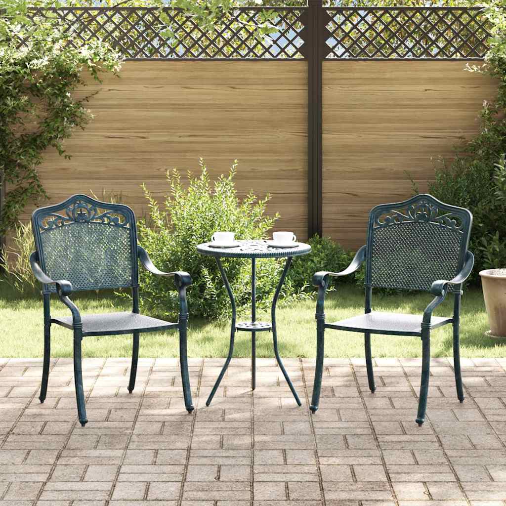 Vrtna stolica 2 pcs Zelena 64 x 62 x 93cm Aluminij