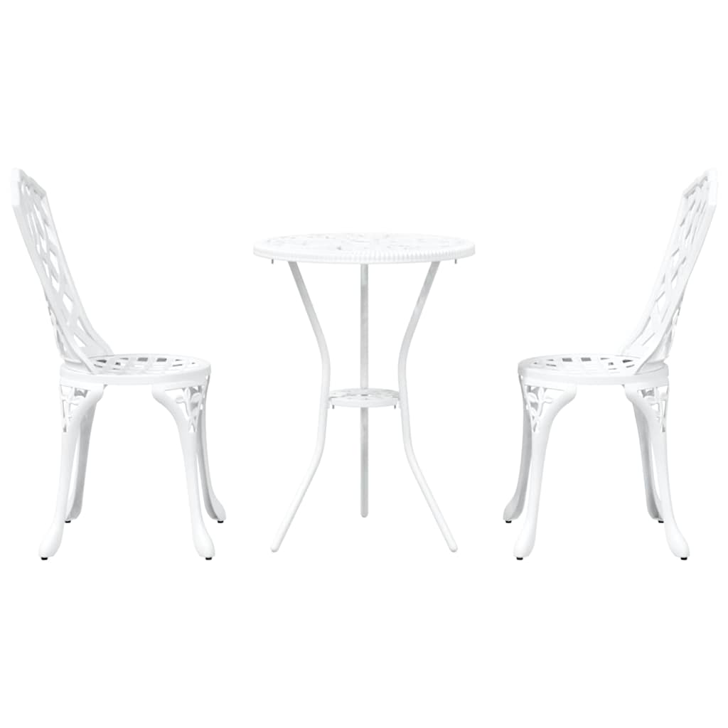 Bistro set za vrt 3 pcs Bijelo Aluminij