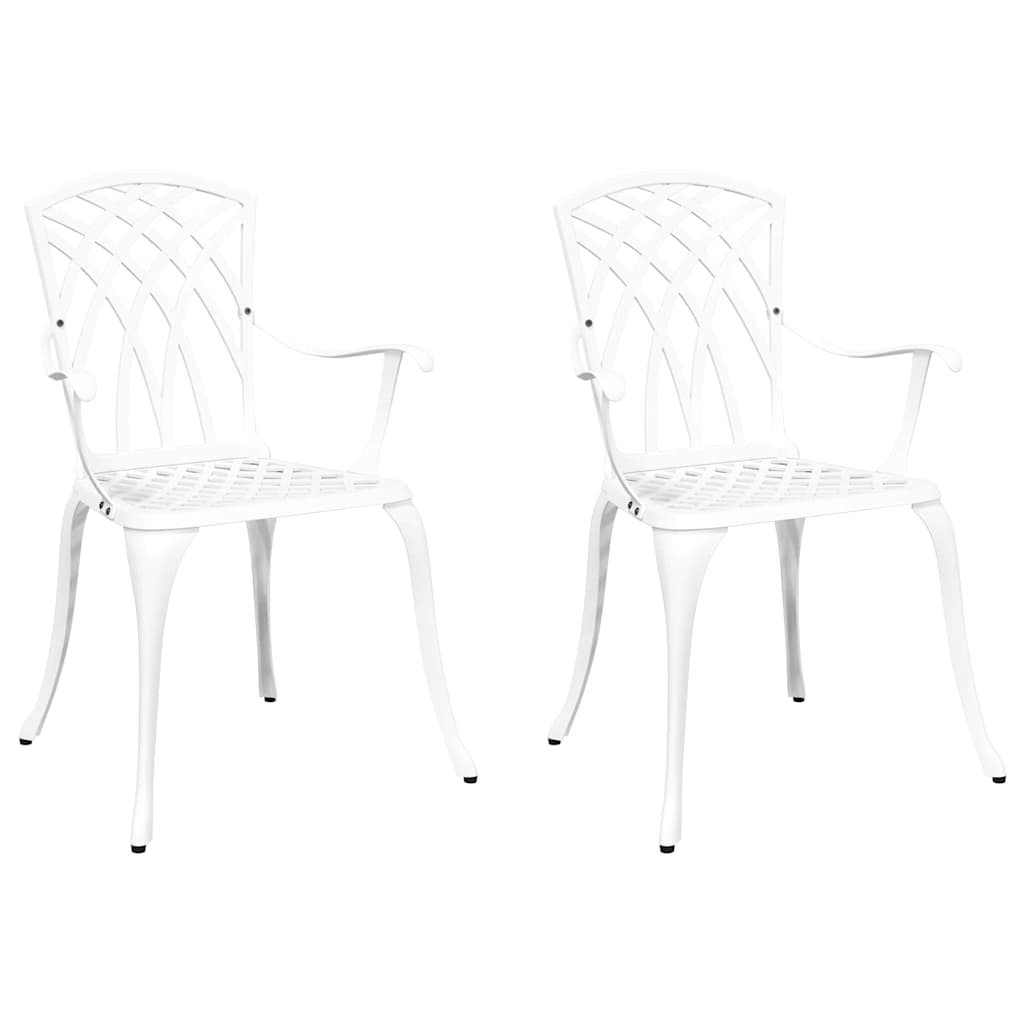 Vrtna stolica 2 pcs Bijelo 53 x 51 x 88,5cm Aluminij