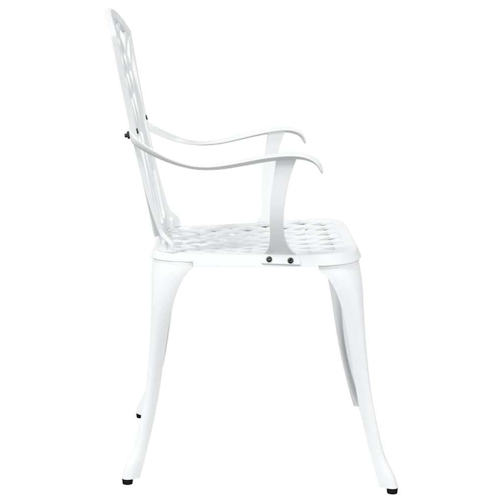 Vrtna stolica 2 pcs Bijelo 53 x 51 x 88,5cm Aluminij