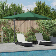 Suncobran Zelena 352 x 251 x 265 cm Poliester i aluminij