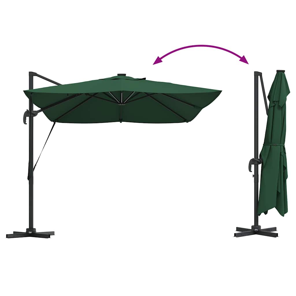Suncobran Zelena 352 x 251 x 265 cm Poliester i aluminij