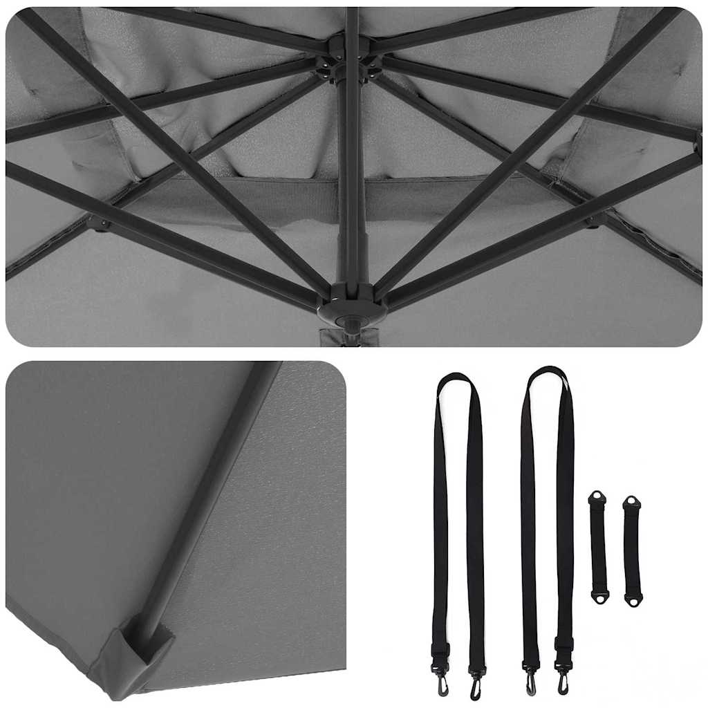 Suncobran Antracit 351 x 250 x 260 cm Poliester i aluminij