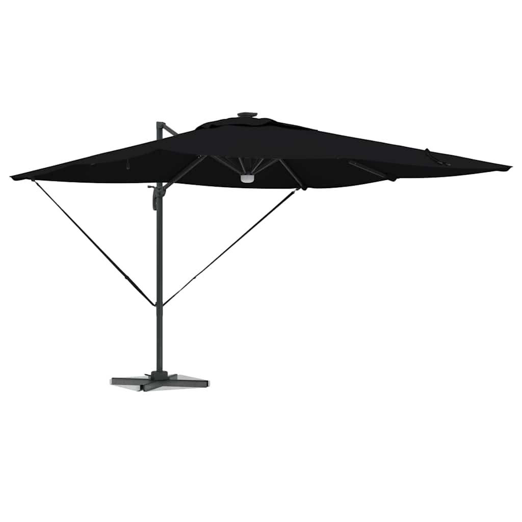 Roma Suncobran Crna 286 x 284 x 270 cm Aluminij i poliester