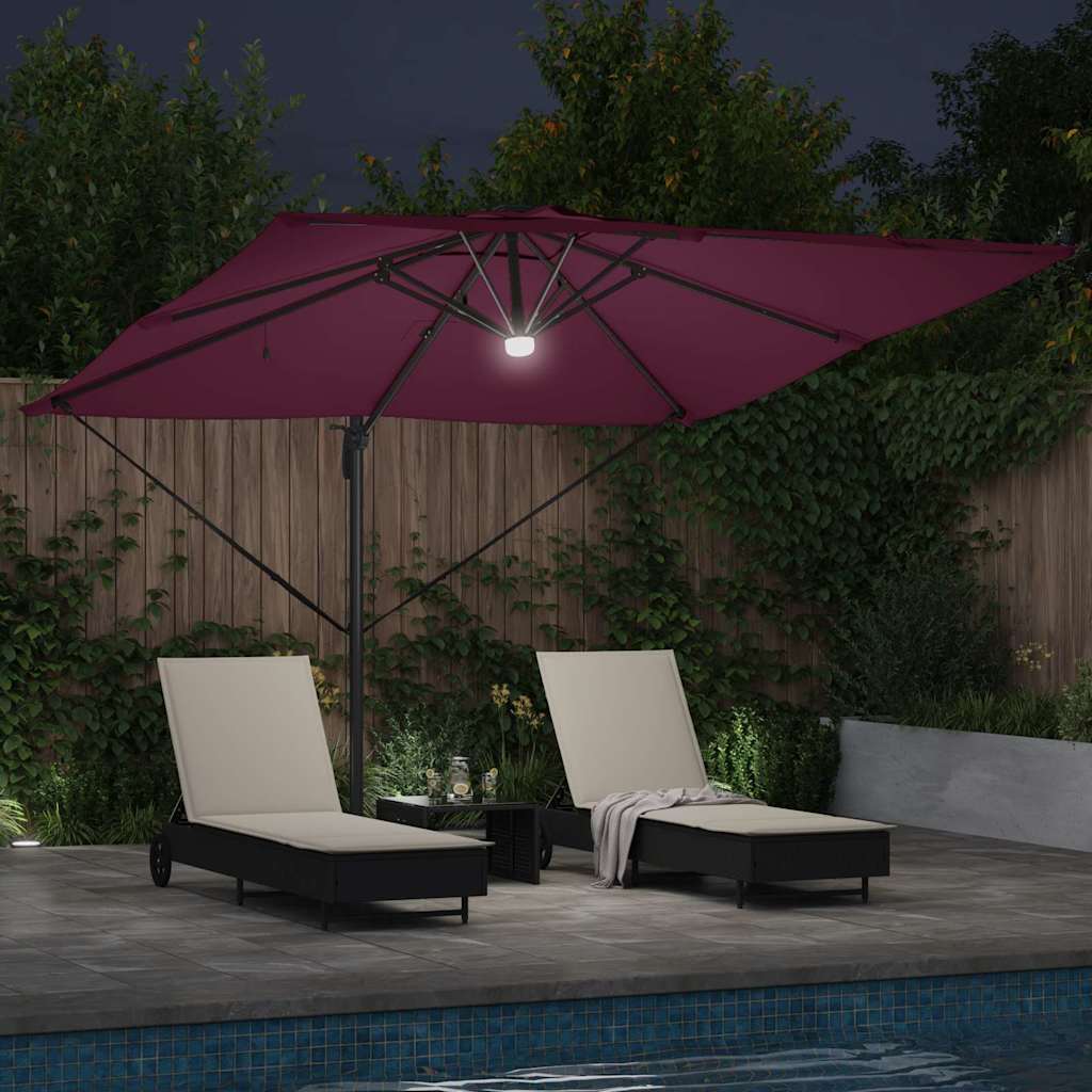 Roma Suncobran Crvena 286 x 284 x 270 cm Aluminij i poliester