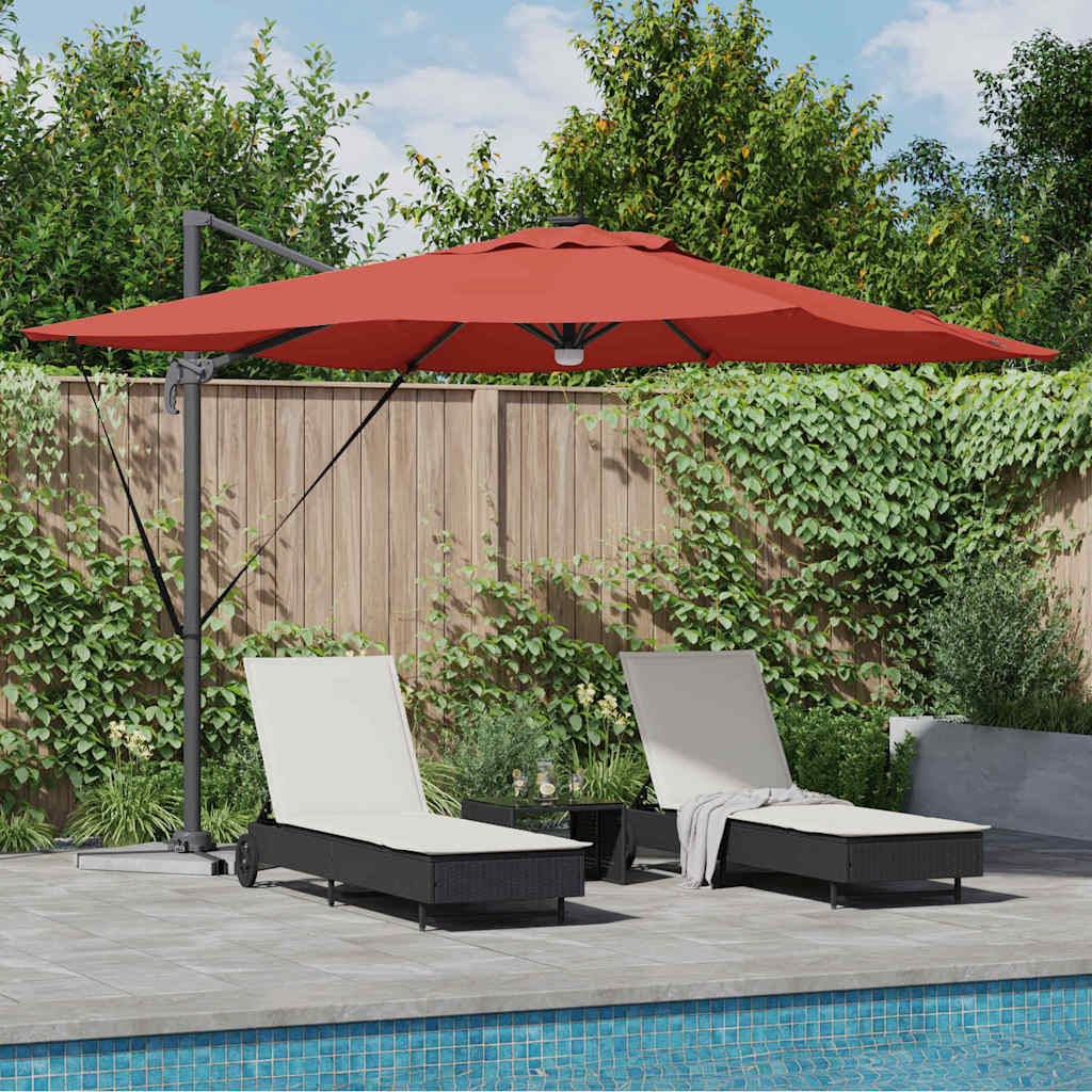 Roma Suncobran Crvena 286 x 284 x 270 cm Aluminij i poliester