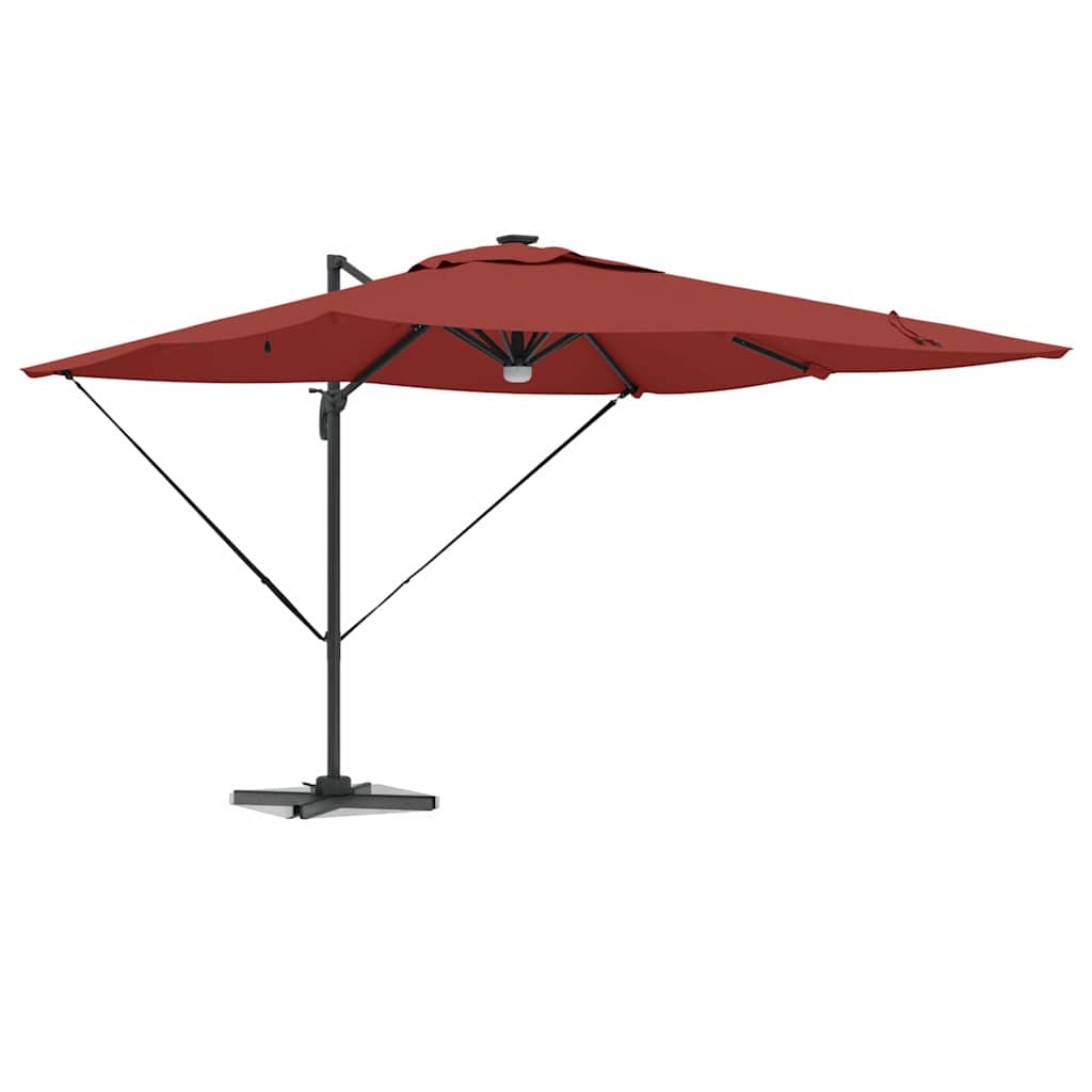 Roma Suncobran Crvena 286 x 284 x 270 cm Aluminij i poliester