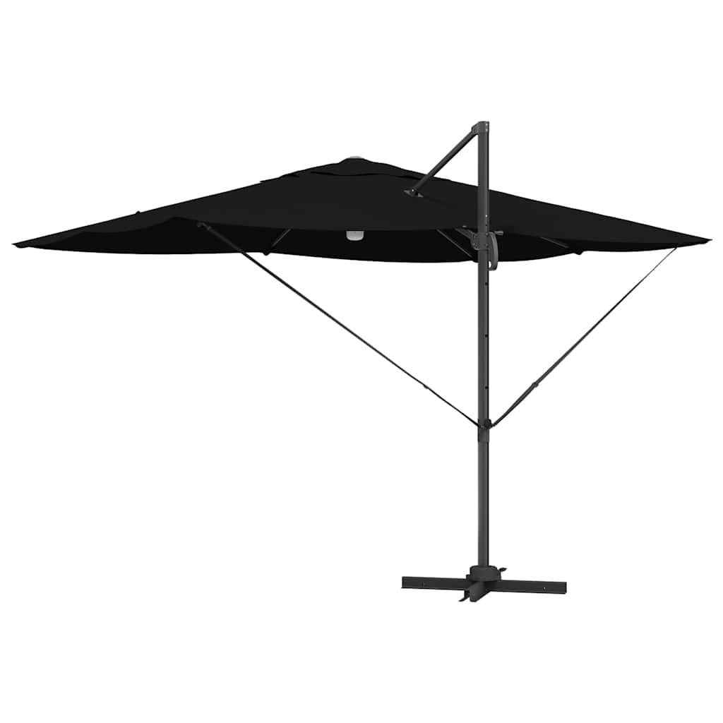 Suncobran Crna 351 x 250 x 253 cm Poliester i aluminij