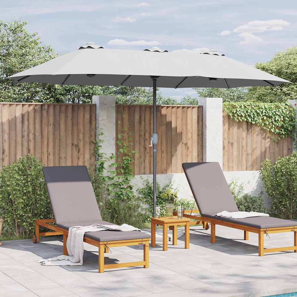 Vrtni suncobran Pijesak 370 x 197 x 239 cm Poliester i aluminij