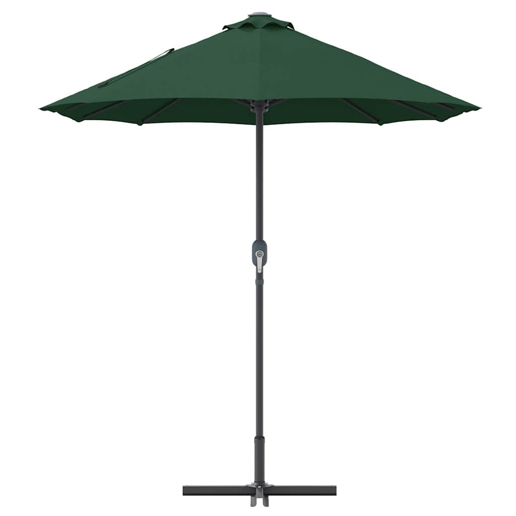 Vrtni suncobran Zelena 370 x 197 x 239 cm Poliester i aluminij