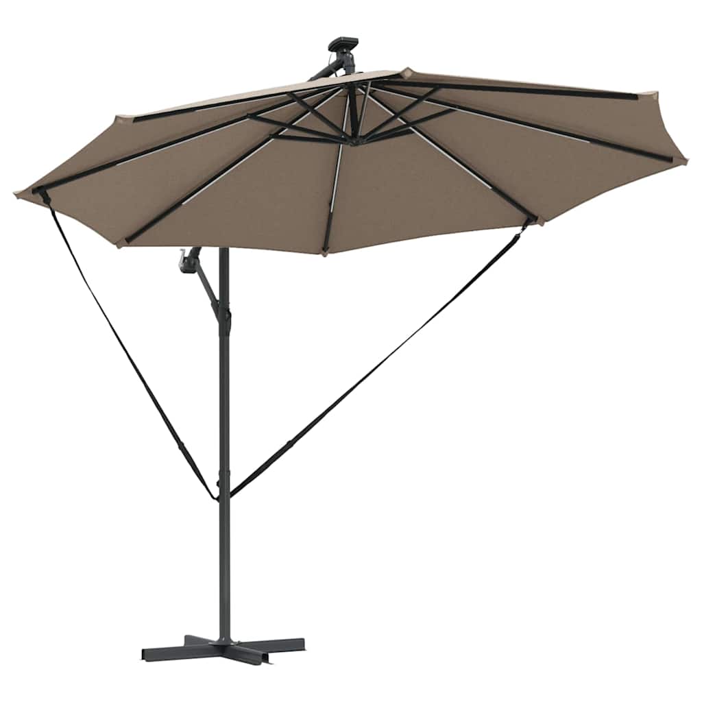Suncobran Sivo-smeđa 294 x 294 x 248 cm Poliester i aluminij