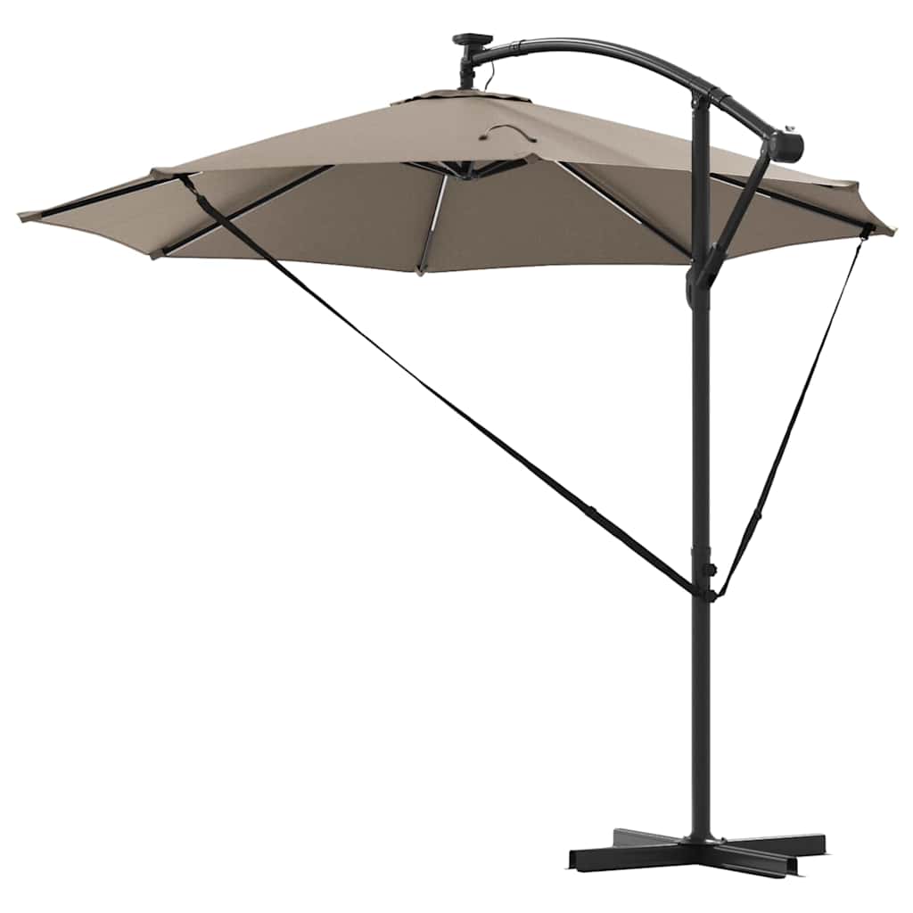 Suncobran Sivo-smeđa 294 x 294 x 248 cm Poliester i aluminij