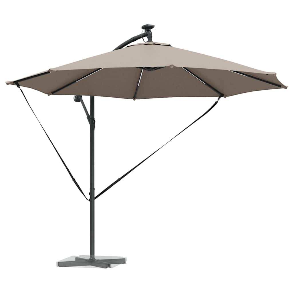 Suncobran Sivo-smeđa 294 x 294 x 248 cm Poliester i aluminij
