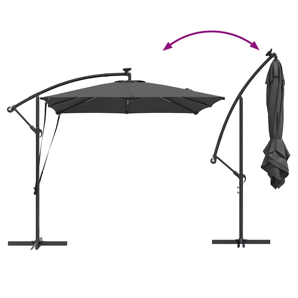 Suncobran Antracit 249 x 249 x 250 cm Poliester i aluminij